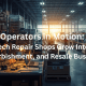 A tech repair entrepreneur works at a small repair bench that transitions into a large electronics processing warehouse filled with technicians, refurbished devices, and IT asset operations, illustrating how tech repair shops grow into ITAD, refurbishment, and resale businesses.