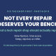 Not Every Repair Deserves Your Bench, featured graphic for a tech repair shop service mix guide with a nine-factor scorecard.